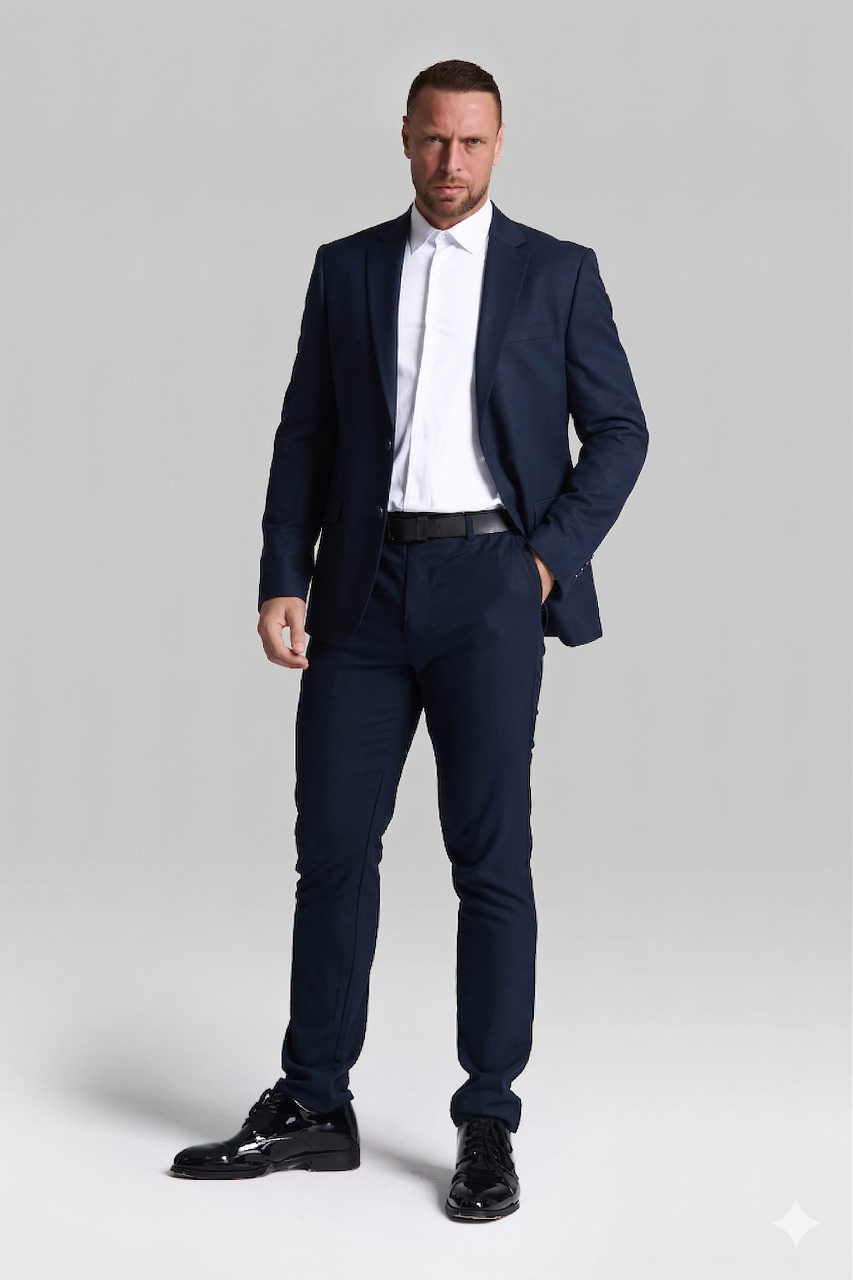 lacivert slım fıt takım elbise 