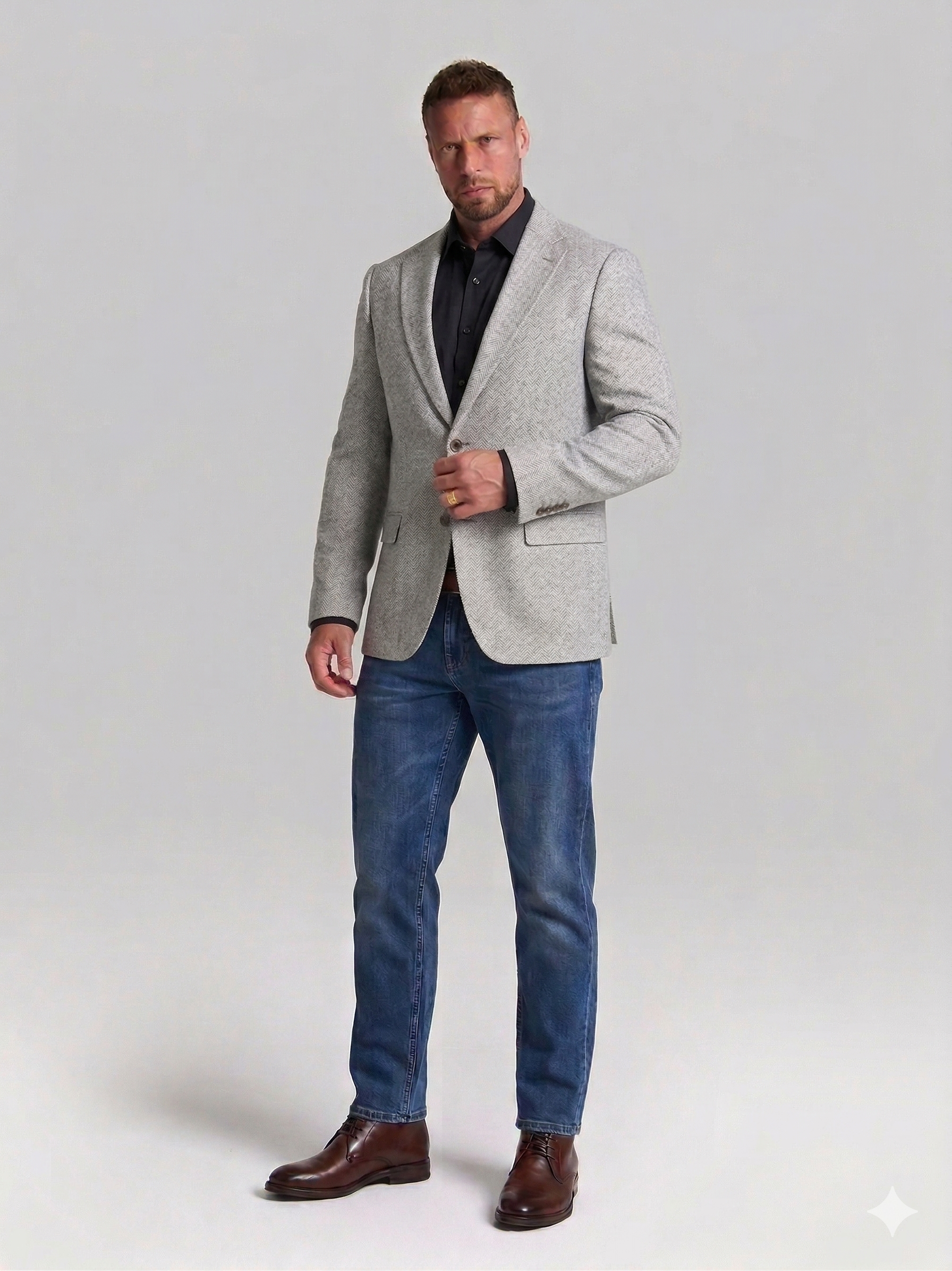 KREM BALIK SIRTI DESEN SPOR CEKET